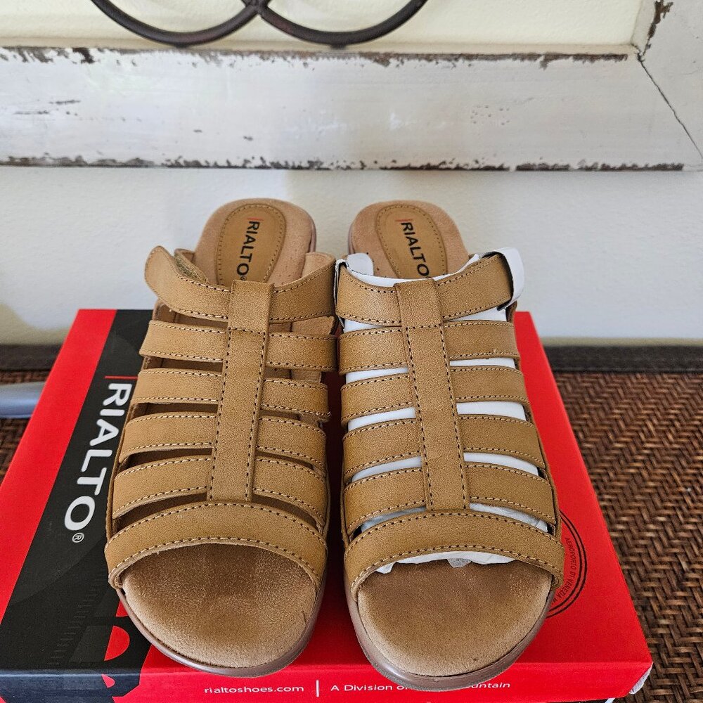 Rialto Sandals "Valencia" Natural Burn Color Women`s Sandals size 8M